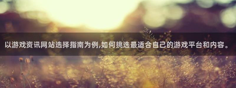 赢咖娱乐代理登陆：以游戏资讯网站选择指南为例,如何挑选最适合