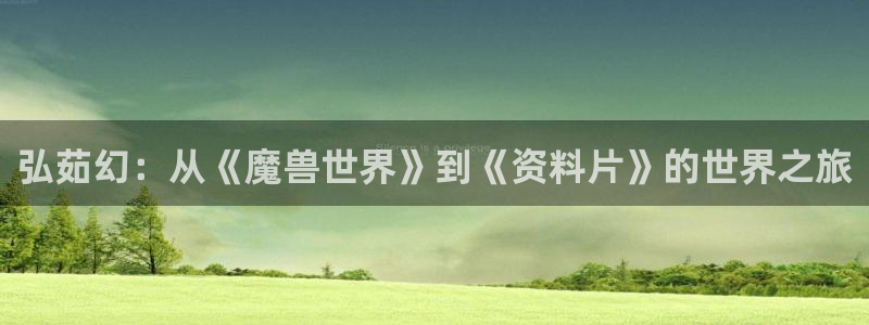 赢咖娱乐是什么：弘茹幻：从《魔兽世界》到《资料片》的世界之旅