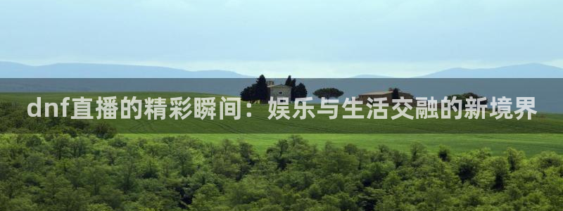 玩球直播吧：dnf直播的精彩瞬间：娱乐与生活交融的新境界