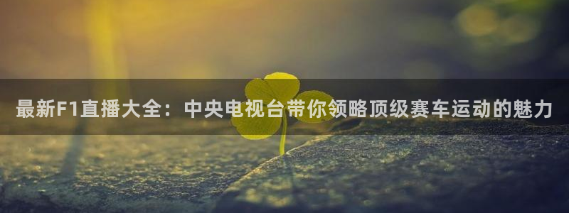 玩球直播jrs直播：最新F1直播大全：中央电视台带你领略顶级赛车运动的魅力